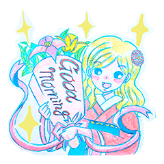 KAWAII KIMONO STICKER