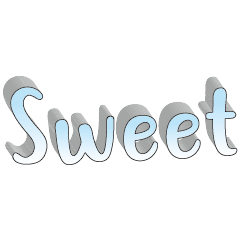 3D fonts words90