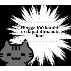 Stiker pesan Cat Sticker