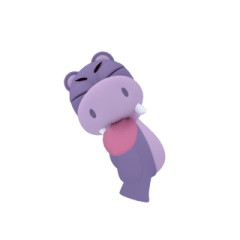 Hippo Slow Life 3D Ver.02