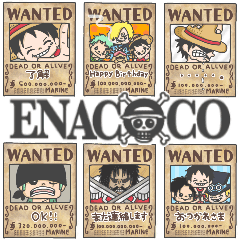 Enacocoのone Piece 手配書 Line スタンプ Line Store