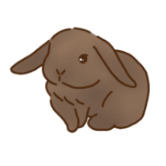 Holland Lop rabbit sticker.