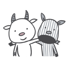 Goat and Zebra: Let's eat together !