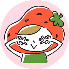 Fruit strawberry character Sticker.