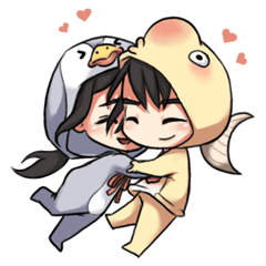Goldfish and penguin