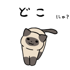 Siamese cat sticker 3