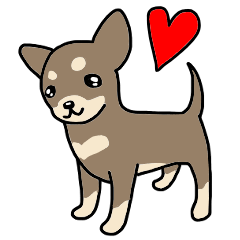 Dog stamp Chihuahua(Chocolate color)