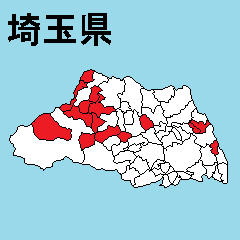 Sticker of Saitama map 3