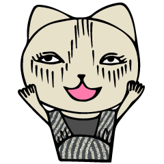 Fashionista Cat Sticker