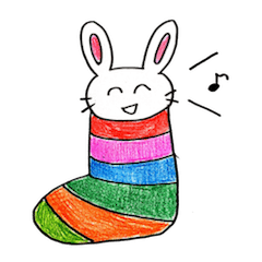 Rabbit in socks