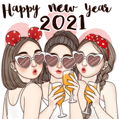 Happy New Year (special big sticker Eng)