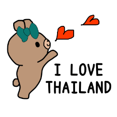 Thai and Japanese stickers -Cute bear-