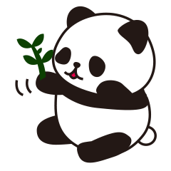Sticker of the cute panda