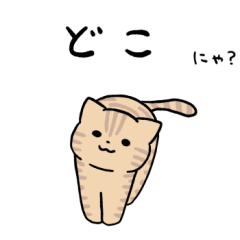 Cream tabby cat sticker 3