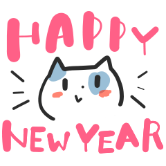 Cat New Year's card