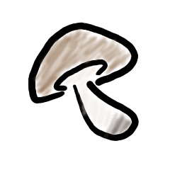 handwritten mushroom