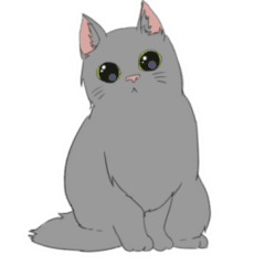 "Moving" gray cat