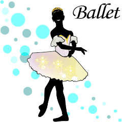 美しのバレエ シルエット Ballet 3幕 Line スタンプ Line Store
