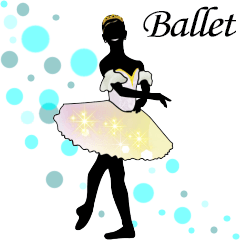 Ballet silhouette Beautifulsticker*act.3