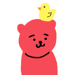 Reply in cheerful English of a red bear