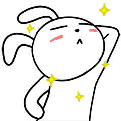 White Weird Rabbit : Popular – LINE stickers | LINE STORE