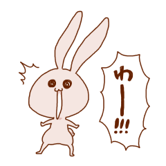 shouting rabbit stickers
