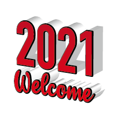 3D fonts words128 happy new year 2021