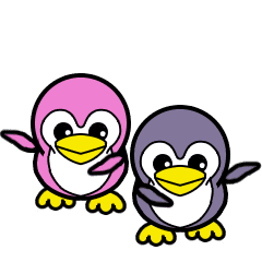 Penguin blue & Penguin pink