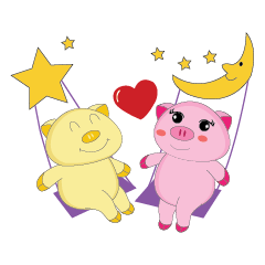 Lovely Time of Pink Couple Animated