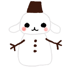 Winter Shiro Wanko-chan Sticker
