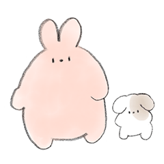 rabbit&puppy