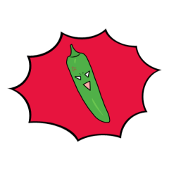 Angry green pepper