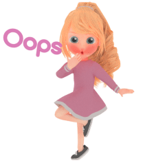 Blondy lady: animated stickers