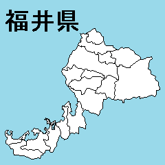 Sticker of Fukui map