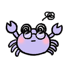 Little crab with glasses