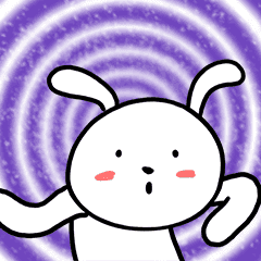 White Weird Rabbit : Going Crazy – LINE stickers | LINE STORE