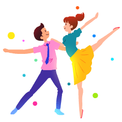 Pleasant words with dancing!