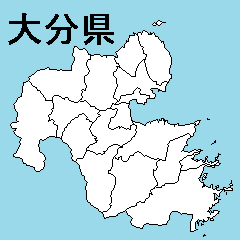 大分県の市町村地図