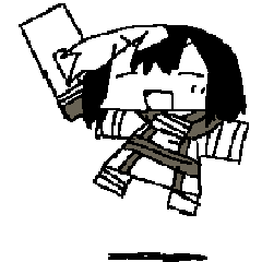 Female swordsman Dizzy Sticker