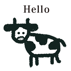 cow sticker 5 English