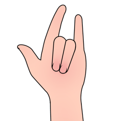 Hand signals sticker^^