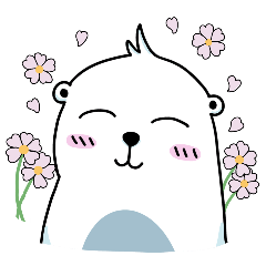 Bored Polar Bear in Spring