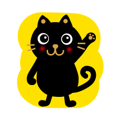 Daily black cat sticker