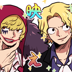 ONE PIECE sabo and corazon STAMP