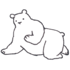 Big white bear (Japanese) – LINE stickers | LINE STORE