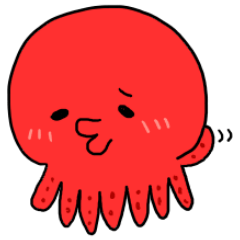 Sticker of octopus.