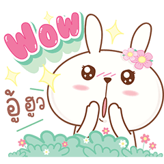 Rabby Cute rabbit is bright every day – LINE stickers | LINE STORE