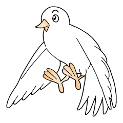 The White Happy Pigeon