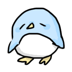 pale blue penguin