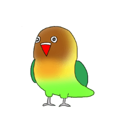 colorful cute bird sticker